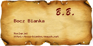 Bocz Bianka névjegykártya